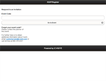 Tablet Screenshot of performancetrust.cvent.com