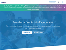 Tablet Screenshot of cvent.com